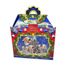 Коробка новорічна пакувальна 1 кг Гарних свят