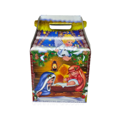 Коробка новорічна пакувальна 400 гр З різдвом Христовим