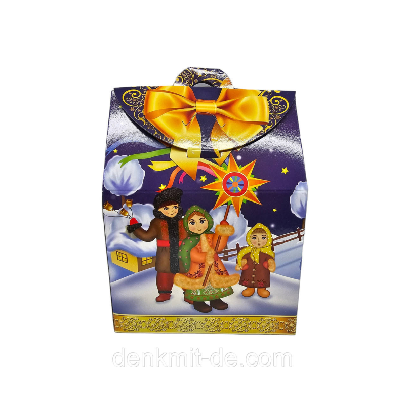 Коробка новорічна пакувальна 600 гр  Різдво