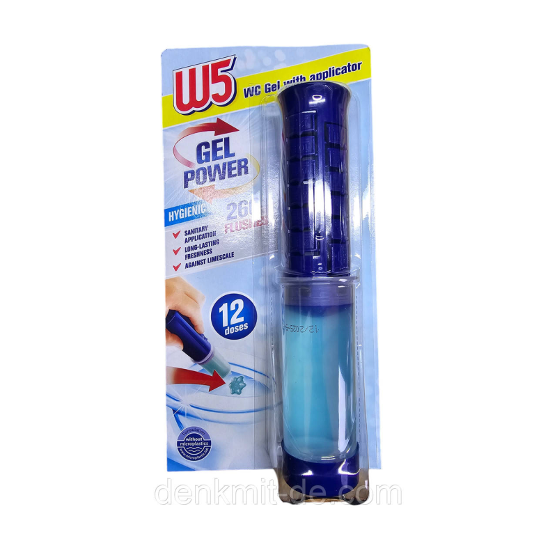 Шприц - Освіжувач для унітазу з аплікатором W5 Hygienic, 12 аплікацій, 75 мл Шприц - Освіжувач для унітазу з аплікатором W5 Hygienic, 12 аплікацій, 75 мл