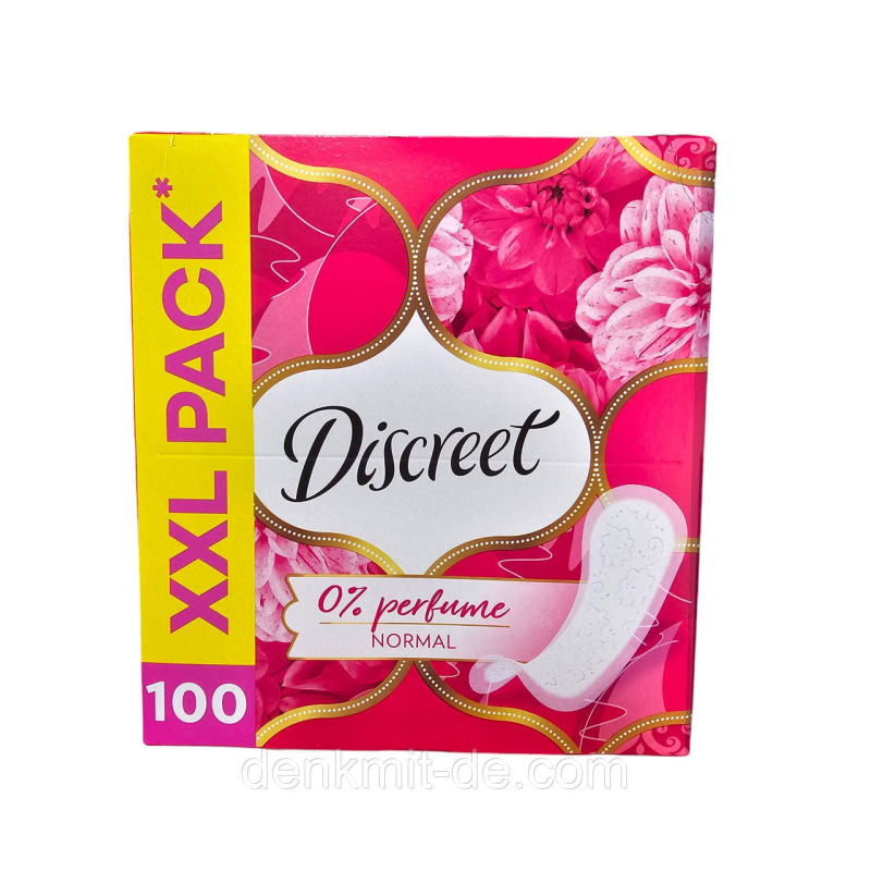 Гігієнічні прокладки щоденного використання Discreet 0% perfume XXL Pack 100 шт. Гігієнічні прокладки щоденного використання Discreet 0% perfume XXL Pack 100 шт.