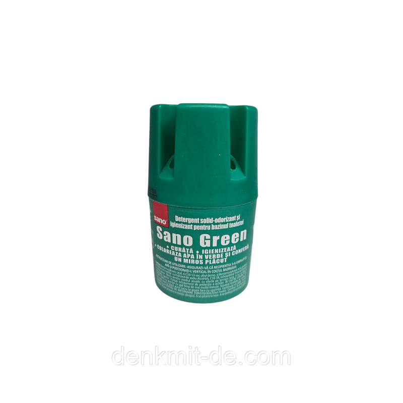 Туалетний блок Sano в бачок зелений, 150 г Туалетний блок Sano в бачок зелений, 150 г