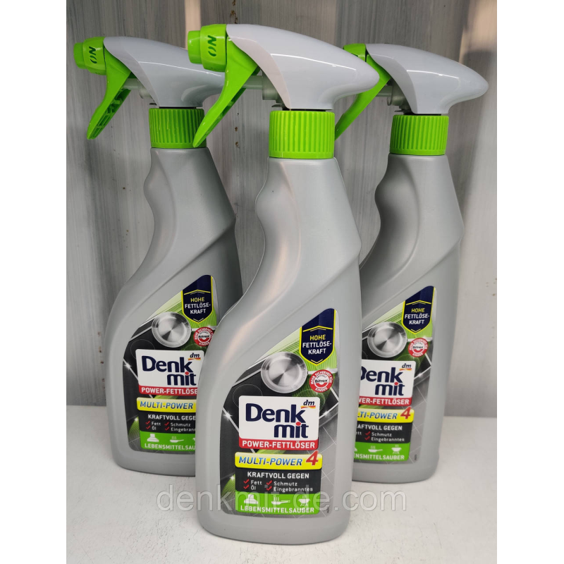 Denkmit Power-Fettlowerser Multi-Power 4 - Спрей для видалення сильних жирних забруднень 4 в 1, 750 мл, Німеччина
