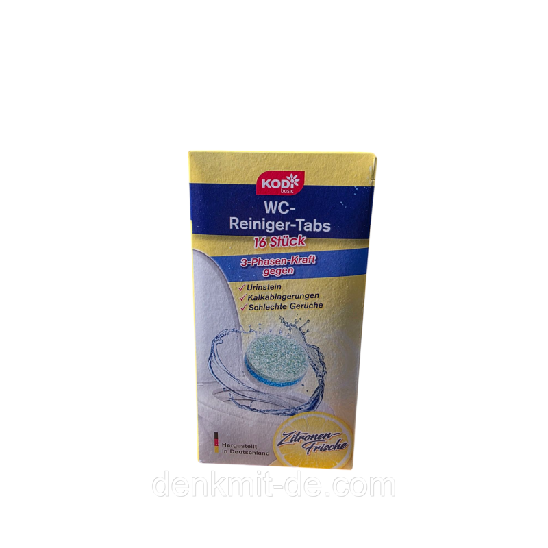 Таблетки для бачка унітаза з формулою крафту Zitronen frishe Kodi 16 шт.