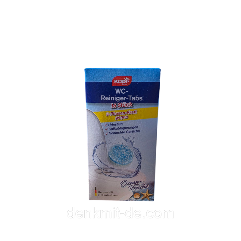Таблетки для бачка унітаза з формулою крафту Ocean frishe Kodi 16 шт.