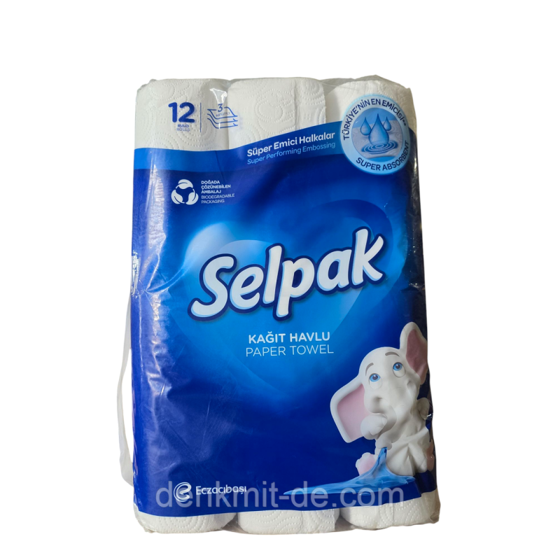 Паперові рушники Selpack 3-х шарові 12 шт. Паперові рушники Selpack 3-х шарові 12 шт.