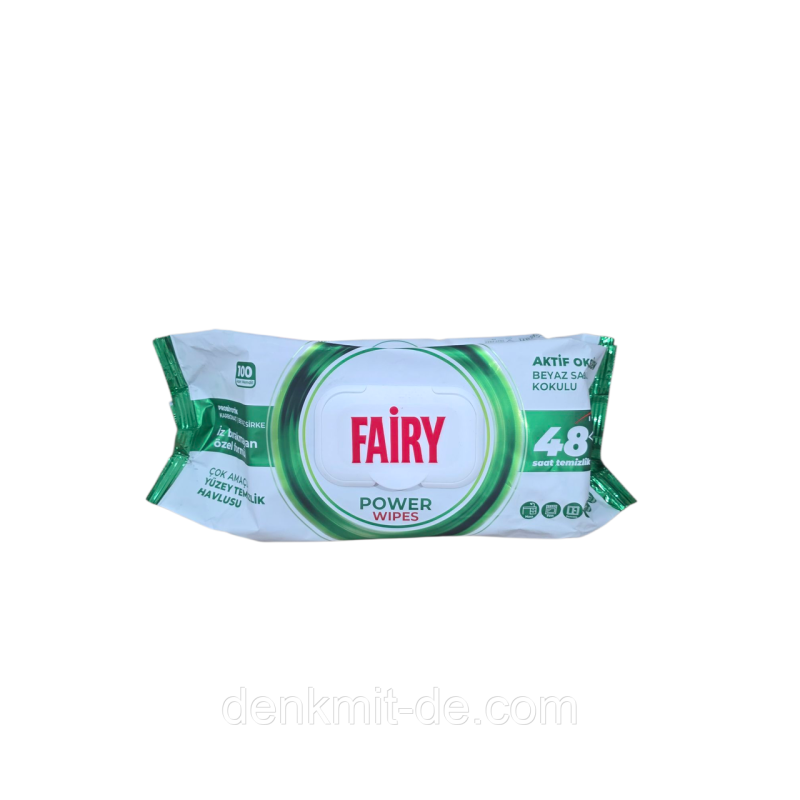 Fairy  Вологi серветки для прибирання Power wipes , 100 шт