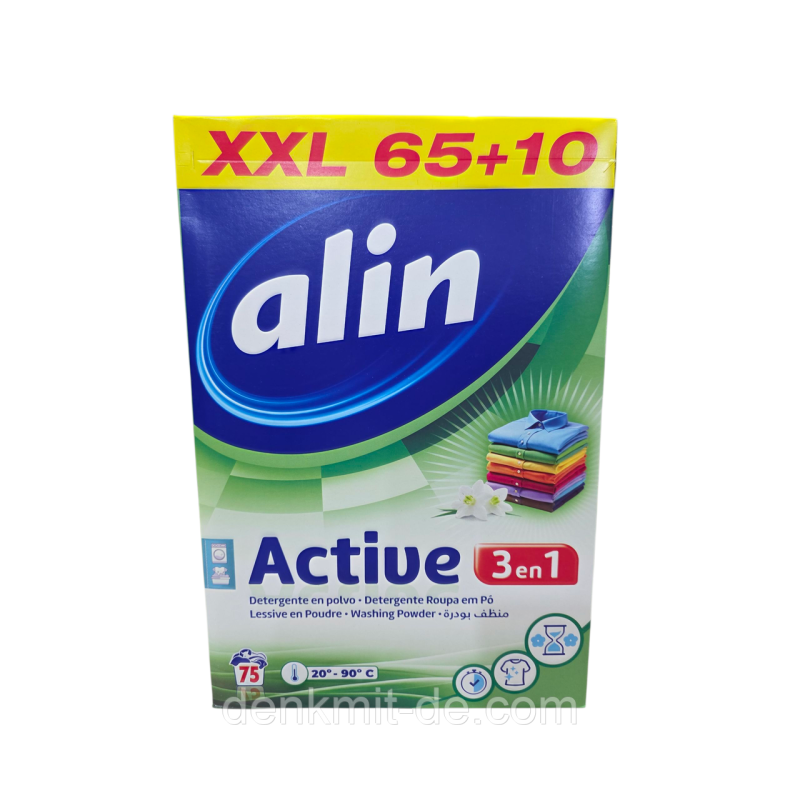 Alin Пральний порошок Active 3 in 1, 4.275 кг 65+10 прань