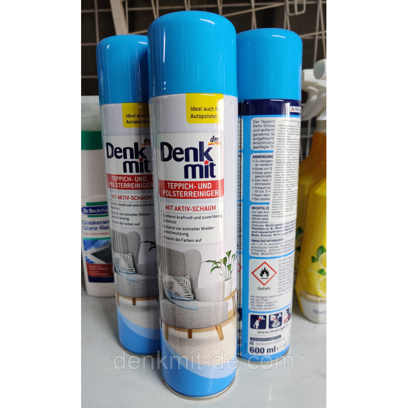 Актив піна для чищення килимів і оббивки Denkmit 600 мл Актив піна для чищення килимів і оббивки Denkmit 600 мл