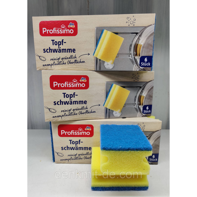 DM Profissimo Topfreiniger губки для миття каструль і сковорідок 6 шт DM Profissimo Topfreiniger губки для миття каструль і сковорідок 6 шт