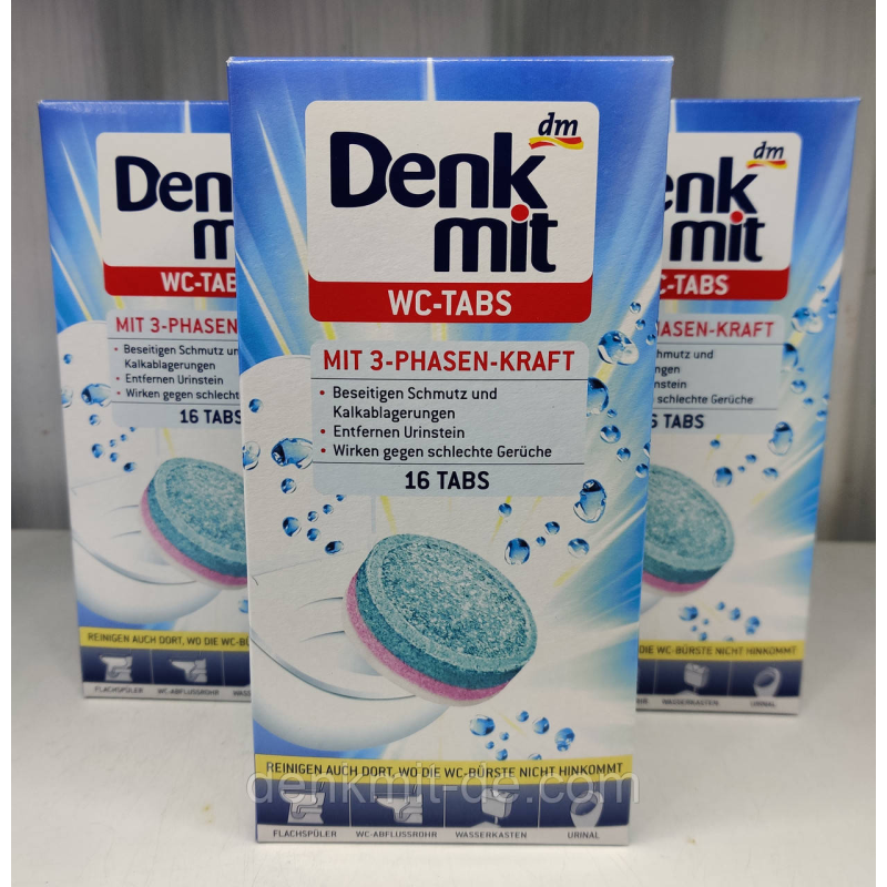 Таблетки для бачка унітаза з формулою крафту Denkmit WC 16 шт.