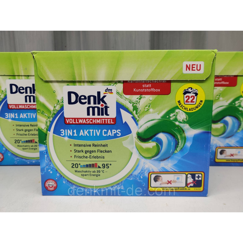 Гель капсули для стики білої білизни 3 в 1 Denkmit 22 шт. Гель капсули для стики білої білизни 3 в 1 Denkmit 22 шт.