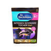 Dr. Beckmann Серветки для фарбування та відновлення речей чорного кольору 6 шт.